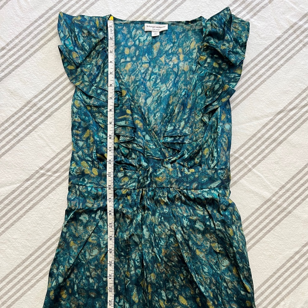 Liz Lange Maternity Ruffle V Neck - Blue